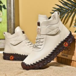 Fashionable Versatile Soft And Comfortable Cotton Boots - White, 39