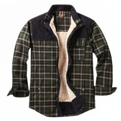 European-size Plaid Shirt Mens Outerwear - Black, M