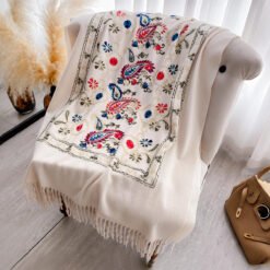 Stylish Minimalist Ethnic Inspired Thermal Scarf For Women - Apricot, 200x70cm