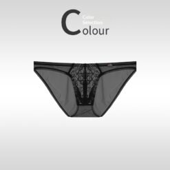 Men's Briefs Ultra-thin Ice Silk - Black, 2XL