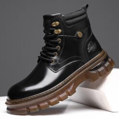 Fleece-lined Warm Cotton British Style Platform Boots