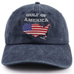 2pcs Gulf Of America Hat For Men Women, American Flag Gulf Of Mexico Hat, USA Patriotic Decorations Baseball Cap, Birthday Gifts For Dad Mom Friend Veteran - 2pcs
