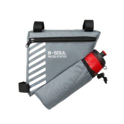 Cycling Triangle Bag For Storing Tools On Mountain And Road Bikes - Gray, 20.5X18X5cm