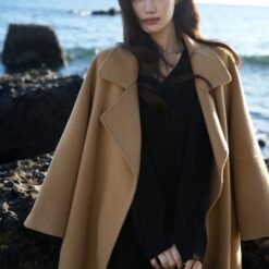 New Year Wool Coat With Down Liner For Women Long Style Outerwear - Camel, M