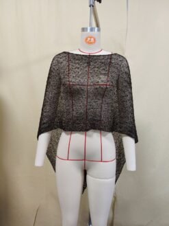 Round Neck Long Sleeve Slim Fit Pencil Skirt - Black, Free Size