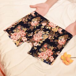 Summer Printed Men's Ice Silk Seamless Panties - Blue Peony, XXXL