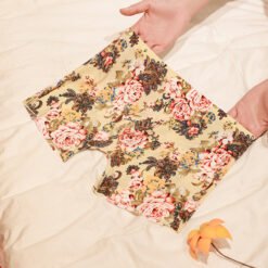 Summer Printed Men's Ice Silk Seamless Panties - White Peony, L