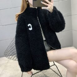 Alternative view of Womens Double Sided Short Shearling Coat