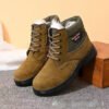 Mens Sheepskin-Trimmed Thermal Cotton Boots