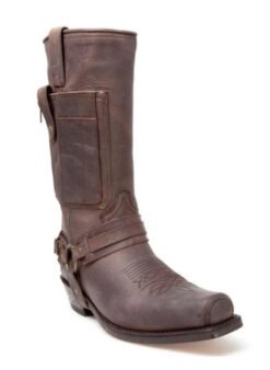 Embroidered Knight High-Heel Leather Mens Boots - Coffee, 41