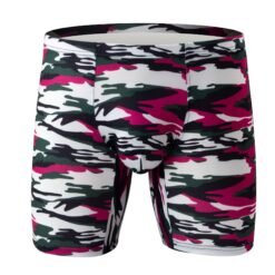 Men's Camouflage Loose U Convex Casual Sports Boxers - Red And White Camouflage, XL