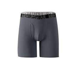 V-Shape Mens Breathable Boxer Briefs For Running And Fitness  Extended Length - Dark Gray, 3XL