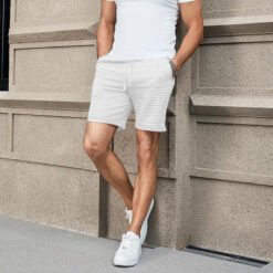 Mens Loose-fit Small-check Sports And Casual Shorts