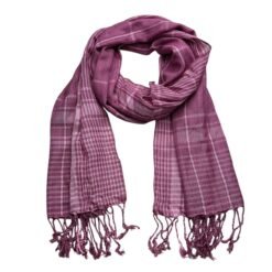 2pcs Bright Color Block Fuchsia Yarn-Dyed Scarf,Luxe Look For Evening Wear,Scarf,vacation,daily Life,evening Party,Office Appropriate Subtlety For Women Men - 1pcs