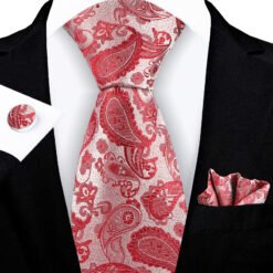 Jacquard-embroidered Cashew Flower Tie