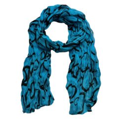 Alternative view of Turquoise Printed Crinkle Scarf - Summer Beach Cover-Up Accessory