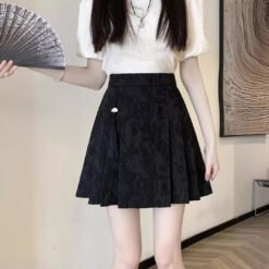 Stylish And Minimalist Design Womens Skirt - Black, S