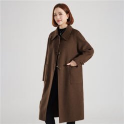 Alternative view of Stylish Double-Faced Wool Coat For Elegant Outerwear For Mature Women And Moms