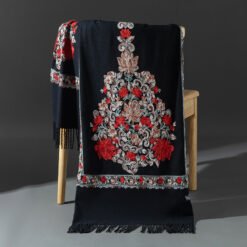 Ethnic-style Embroidered Knitted Shawl For Women