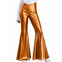 Lightweight Flared Pants With Gold-foil Snake-print - Rainbow Bar, XL