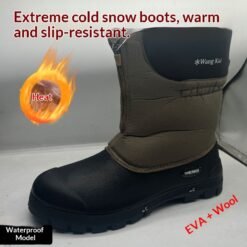 Outdoor Wool Snow Boots For Cold Weather Insulated Work Boots - Zipper Style, 41