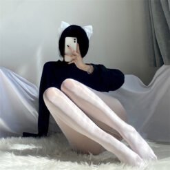 Horse-oil Silk Snag-resistant Glossy And Smooth Tights - White Pantyhose, Average Size