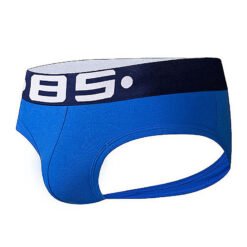 Men's Sexy Cotton Low-rise Shorts - Blue, XXL