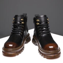 Alternative view of Fleece-lined Warm Cotton British Style Platform Boots