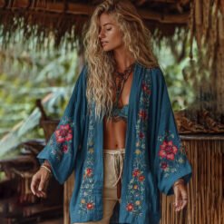 Linen Shawl-printed Buttonless Shirt Travel Ethnic-style Shawl - GKNH57164U8, M