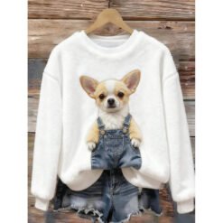 Flannel Top For Christmas Sweet Crew-Neck Sweater With Snowman Design POD - Style5, 5XL