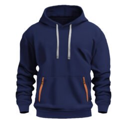 New Fallwinter Mens Fleece-lined Hoodie - Navy Blue, XXL