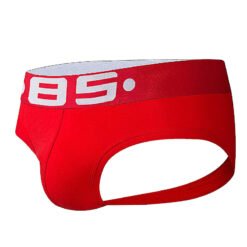 Men's Sexy Cotton Low-rise Shorts - Red, M