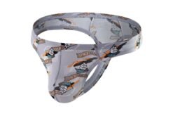 Men's Nylon Breathable Printed Shorts - Sailboat Gray, S