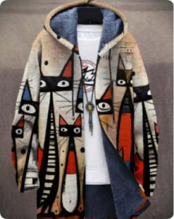 Men's Winter Printed Plush Lining  Thick And Windproof - Style 14, 4XL