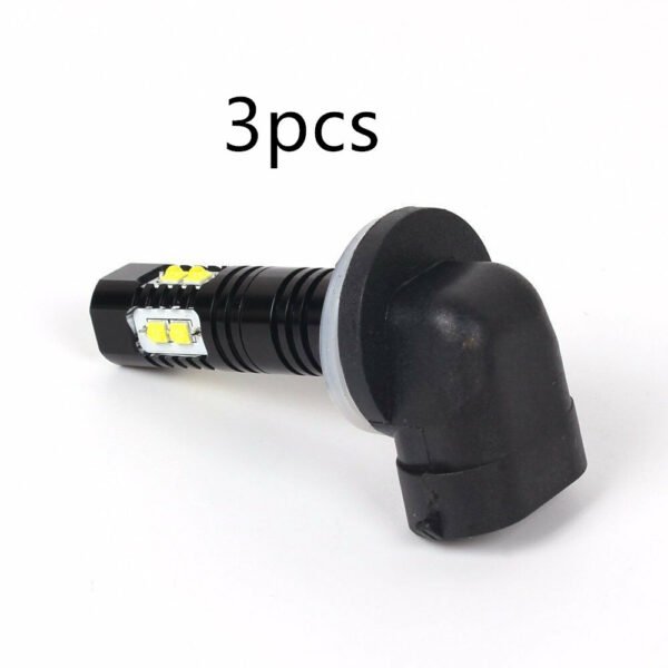 Car LED Fog Light 10SMD High Power Car Light Black Shell - 3pcs