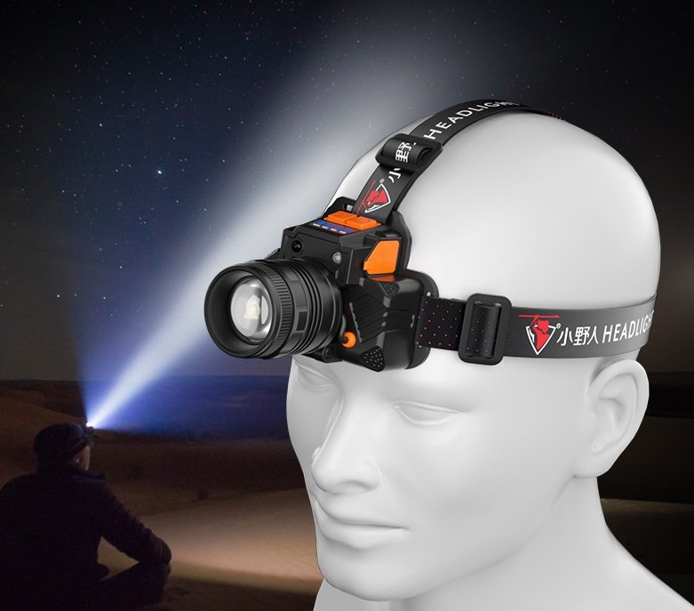 L2 Strong Light Zoom Headlight USB Charging Induction LED Light Night Flashlight - Image 4