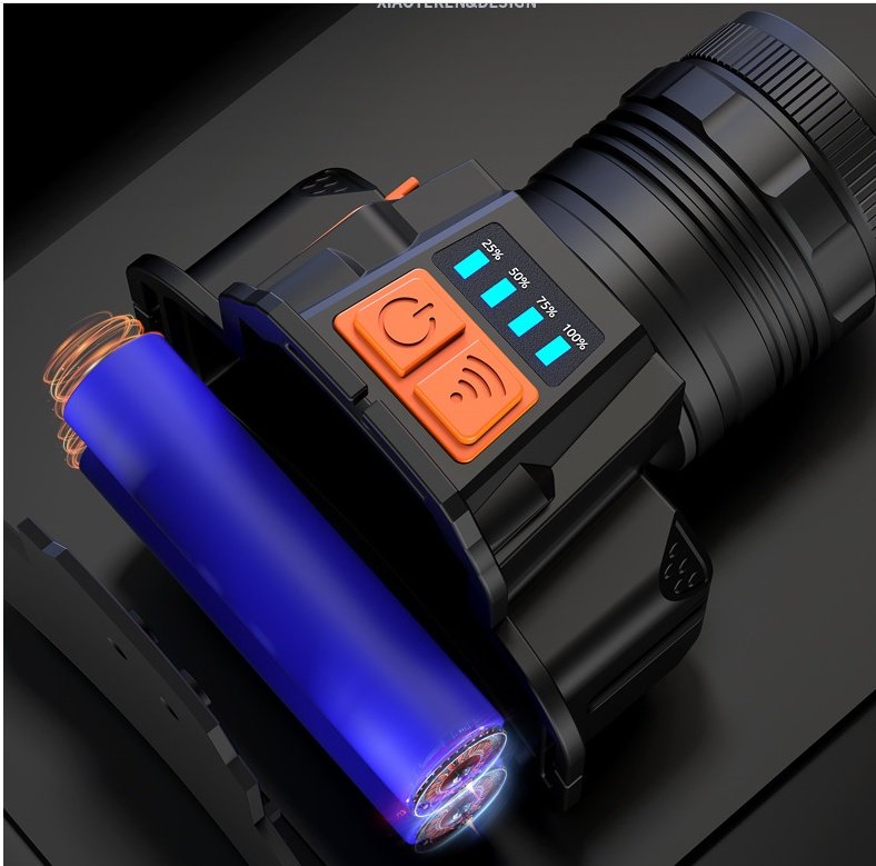L2 Strong Light Zoom Headlight USB Charging Induction LED Light Night Flashlight - Image 2