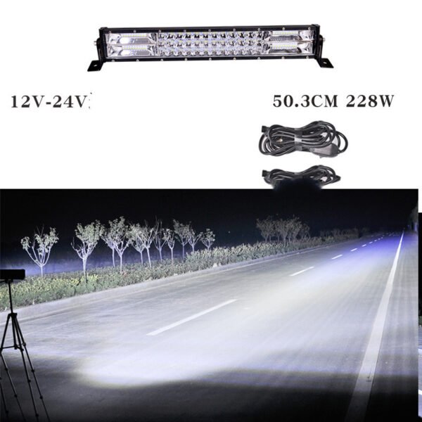 Light Bar 12V 24V Truck Middle Bar Light Super Bright Bright Light - 76 with cigarette lighter, Single pack