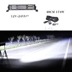 Light Bar 12V 24V Truck Middle Bar Light Super Bright Bright Light - 58 with remote control flash, Single pack