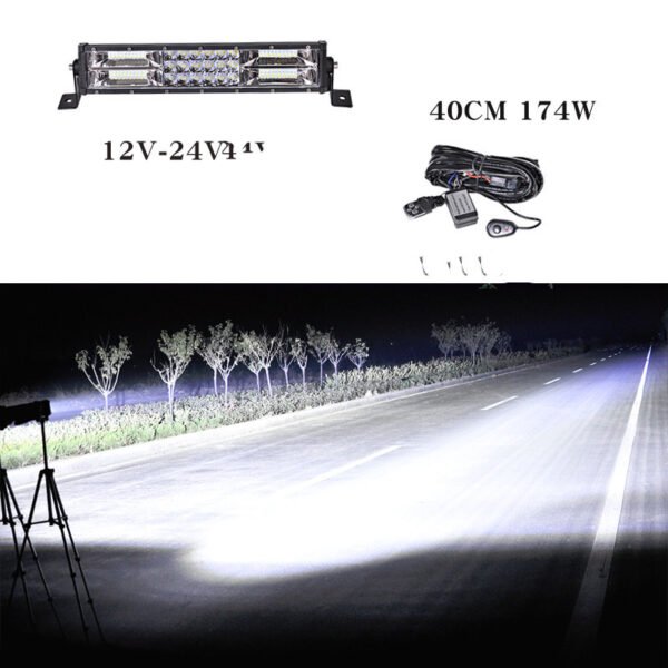 Light Bar 12V 24V Truck Middle Bar Light Super Bright Bright Light - 58 with remote control flash, Single pack