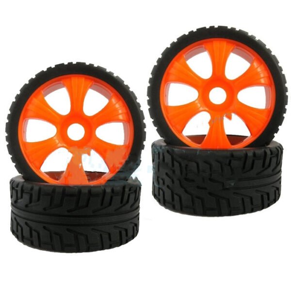 Road Running Street Off-Road Tire 17mm Coupler - Orange Red