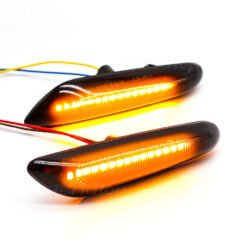 Blackened LED Car Side Lights - Single yellow light