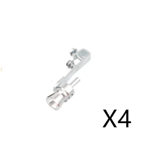 Exhaust Pipe Oversized Roar Maker - Silver 4pcs, XL