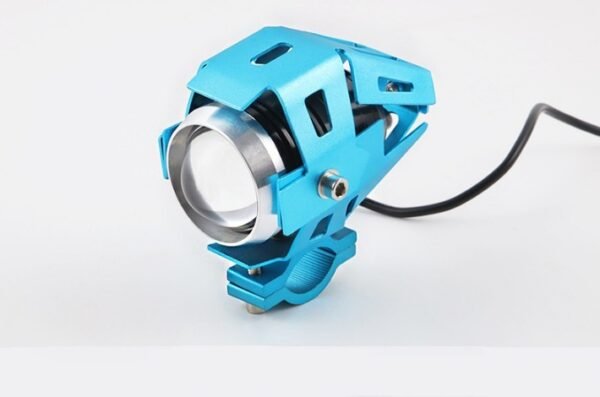 Motorcycle LED headlights flashing lights - blue