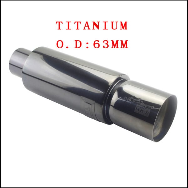 Car Motorbike Exhaust Systems Muffler Tip Universal Stainles - Titanium 63mm