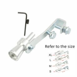 Car Modified Exhaust Pipe Turbo Sounder - Silver, XL