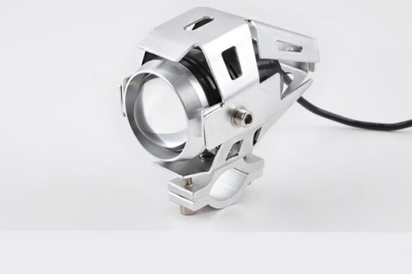 Motorcycle LED headlights flashing lights - silver