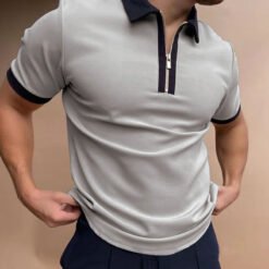 Men's Polo Shirt Men Solid Polo Shirts Brand Men Short-Sleeved Shirt Summer Shirt Man Clothing - 5Style, XL
