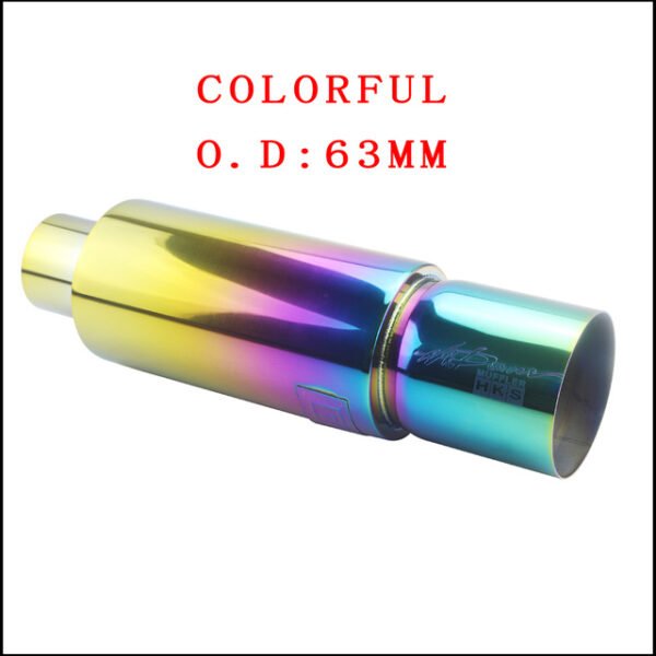 Car Motorbike Exhaust Systems Muffler Tip Universal Stainles - Colorful 63mm