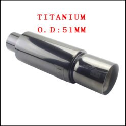 Car Motorbike Exhaust Systems Muffler Tip Universal Stainles - Titanium 51mm